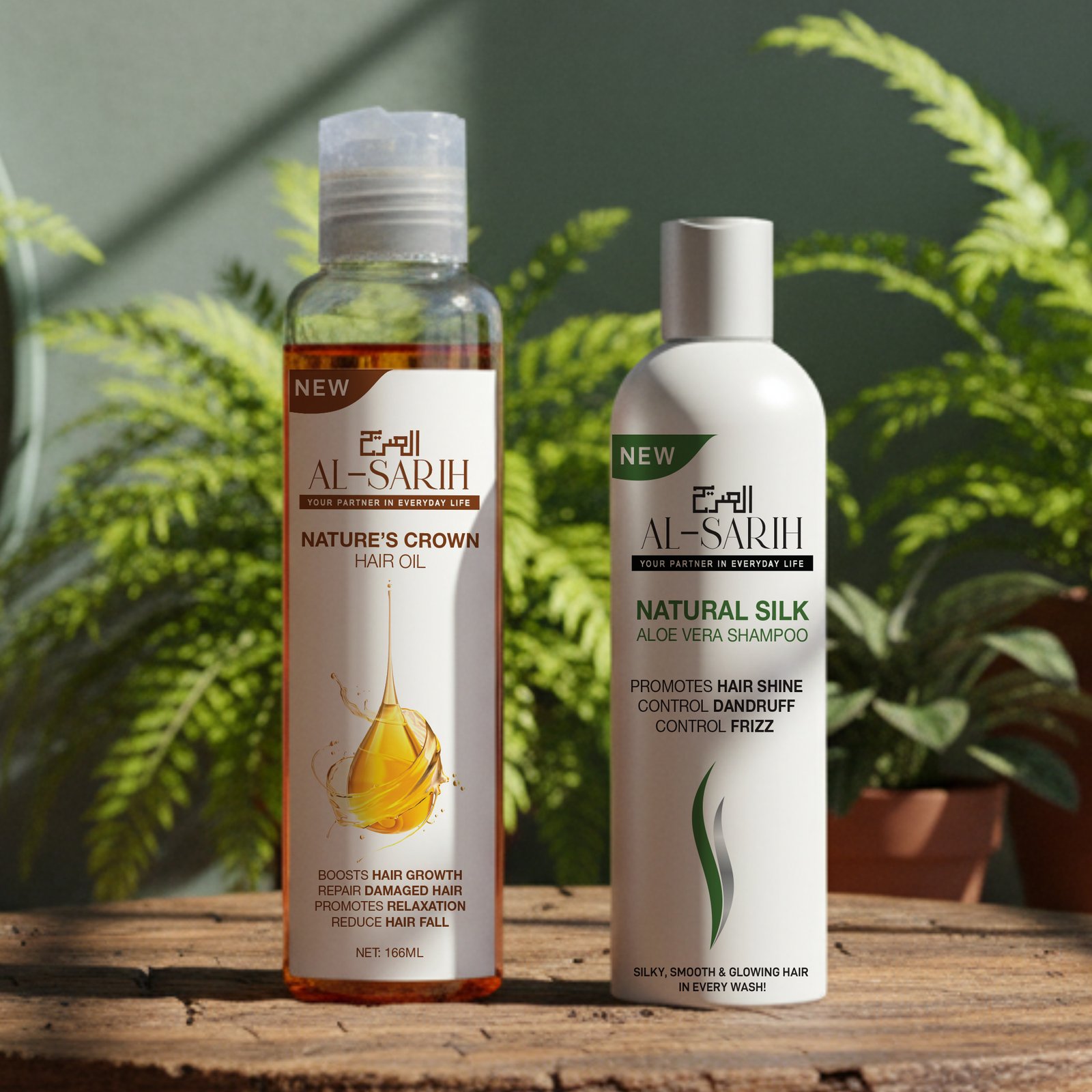 Ultimate Natural Hair Repair Bundle: Nature's Crown Hair Oil + Natural Silk Aloe Vera Shampoo